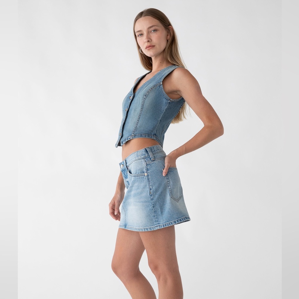 OAK + FORT _Blue Denim Mini Skirt_XS-S